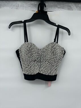 Lydia u.s.a. nwt pearl studden corset crop top